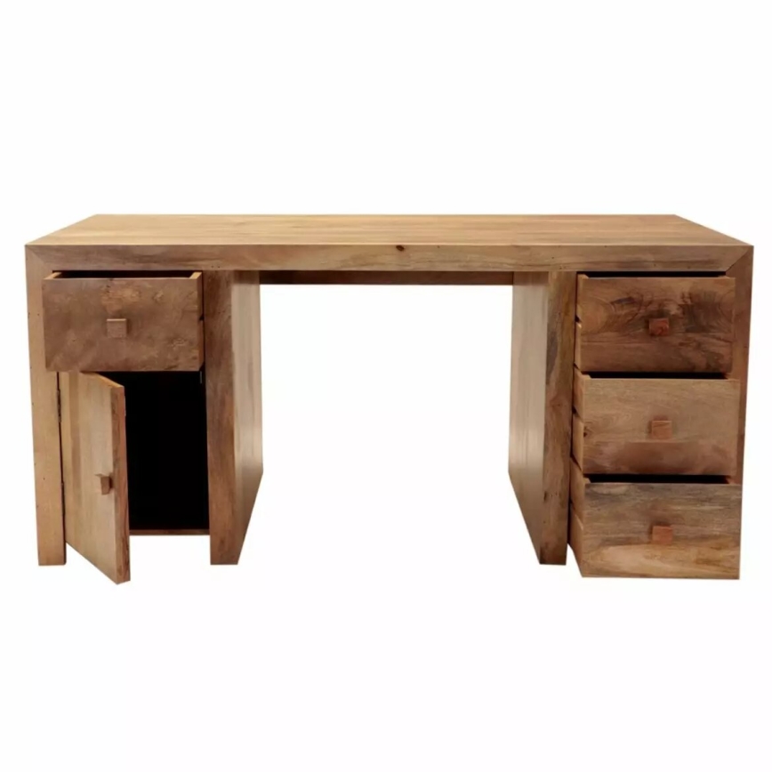 Scrivania HINA 160x80 cm in legno massiccio/albero di mango