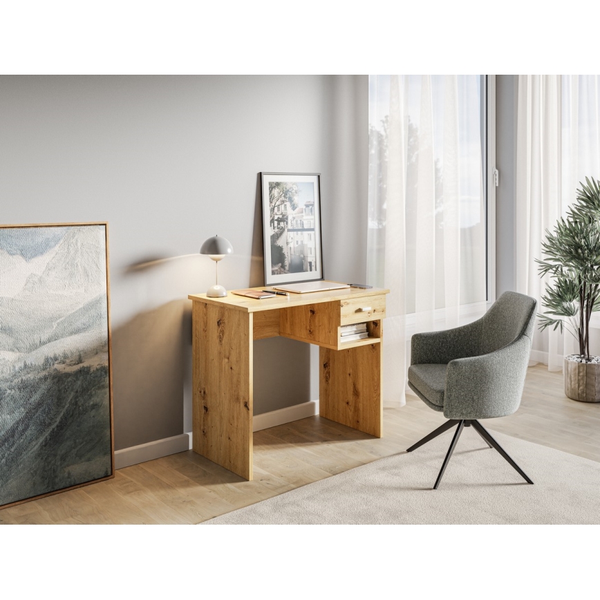 Scrivania RICO 90x50 cm in rovere Artisan