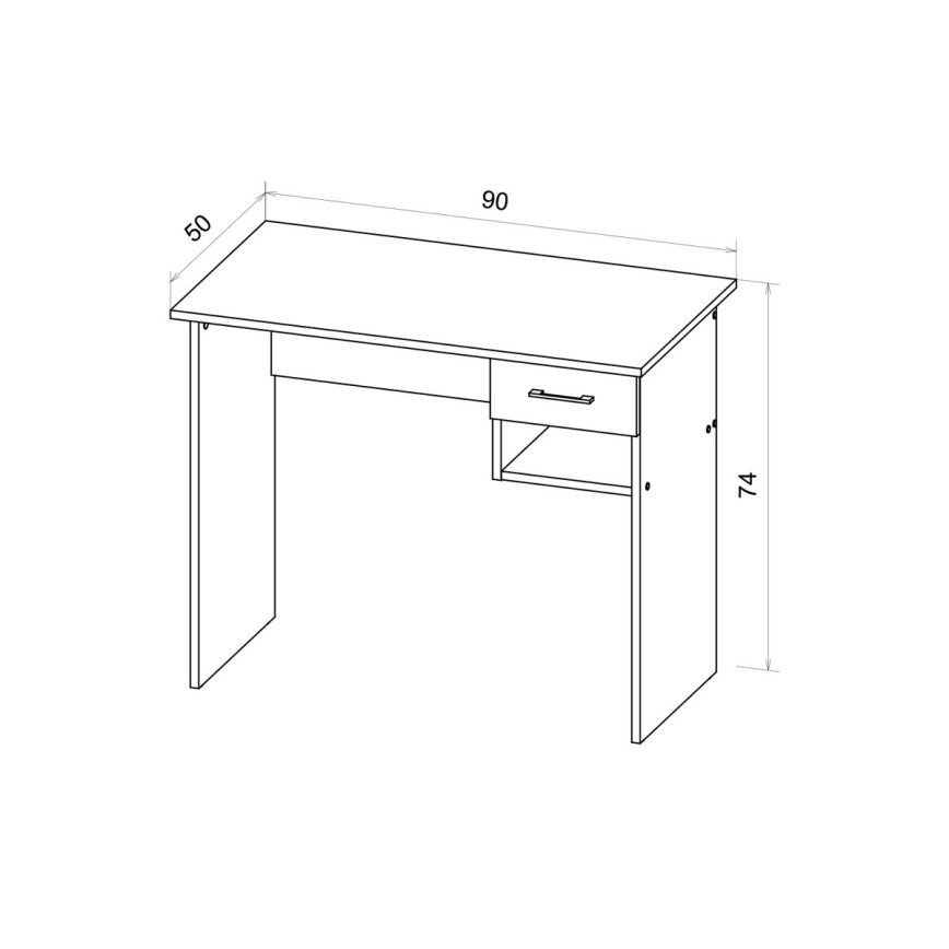 Scrivania RICO 90x50 cm in rovere Artisan