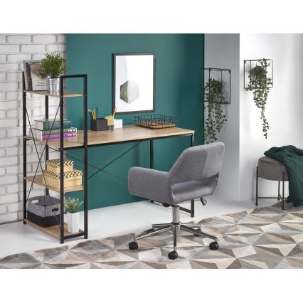 Scrivania SERENOR nera/rovere Sonoma