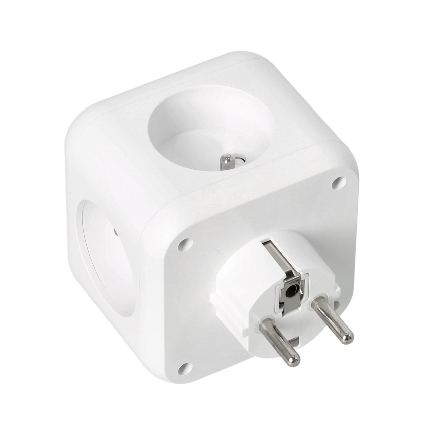 Sdoppiatore di prese con interruttore LINEA 3x230V + 4xUSB A/C bianco