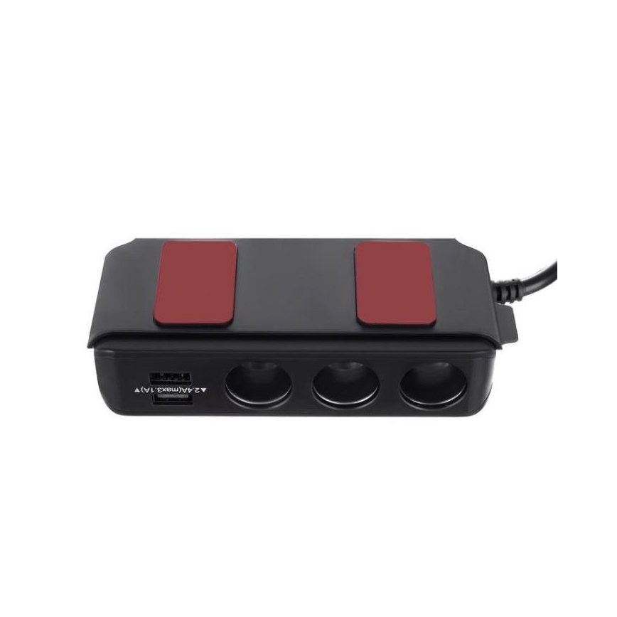 Sdoppiatore per auto 12V + 4x USB con voltmetro 12/24V