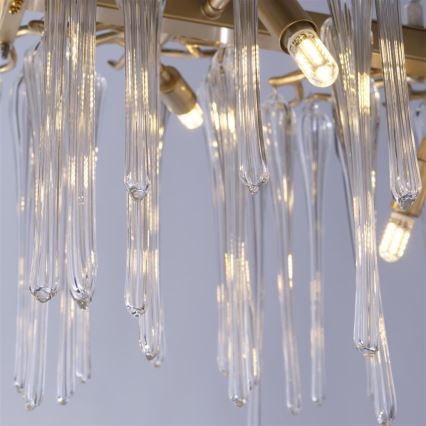 Searchlight - Lampadario a sospensione HERITAGE 10xG9/33W/230V