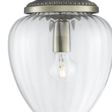 Searchlight - Lampadario a sospensione con filo PINEAPPLE 1xE27/60W/230V ottone