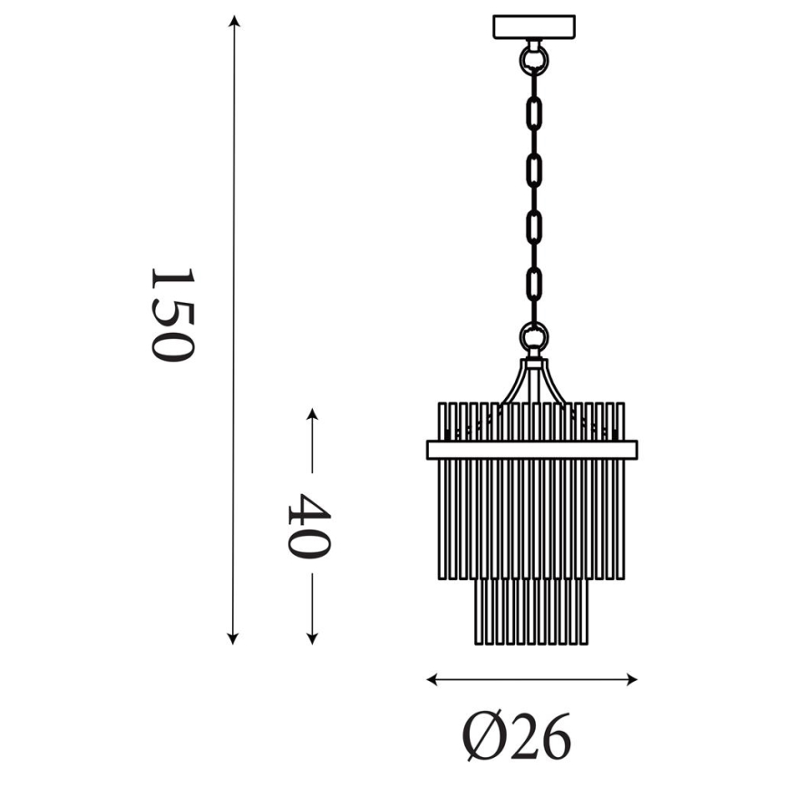 Searchlight - Lampadario a sospensione con catena LARA 1xE27/60W/230V