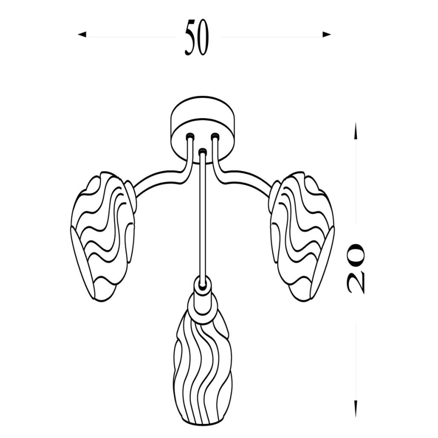 Searchlight - Plafoniera a montaggio superficiale ASTRAL 3xG9/33W/230V cromo satinato