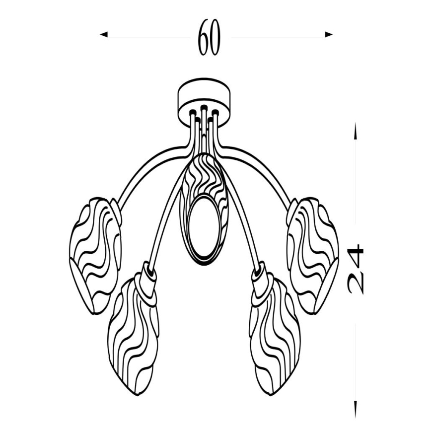 Searchlight - Plafoniera ASTRAL 5xG9/33W/230V, cromo satinato