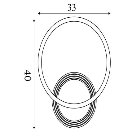 Searchlight - Plafoniera LED dimmerabile CONTOUR LED/24W/230V 3000K
