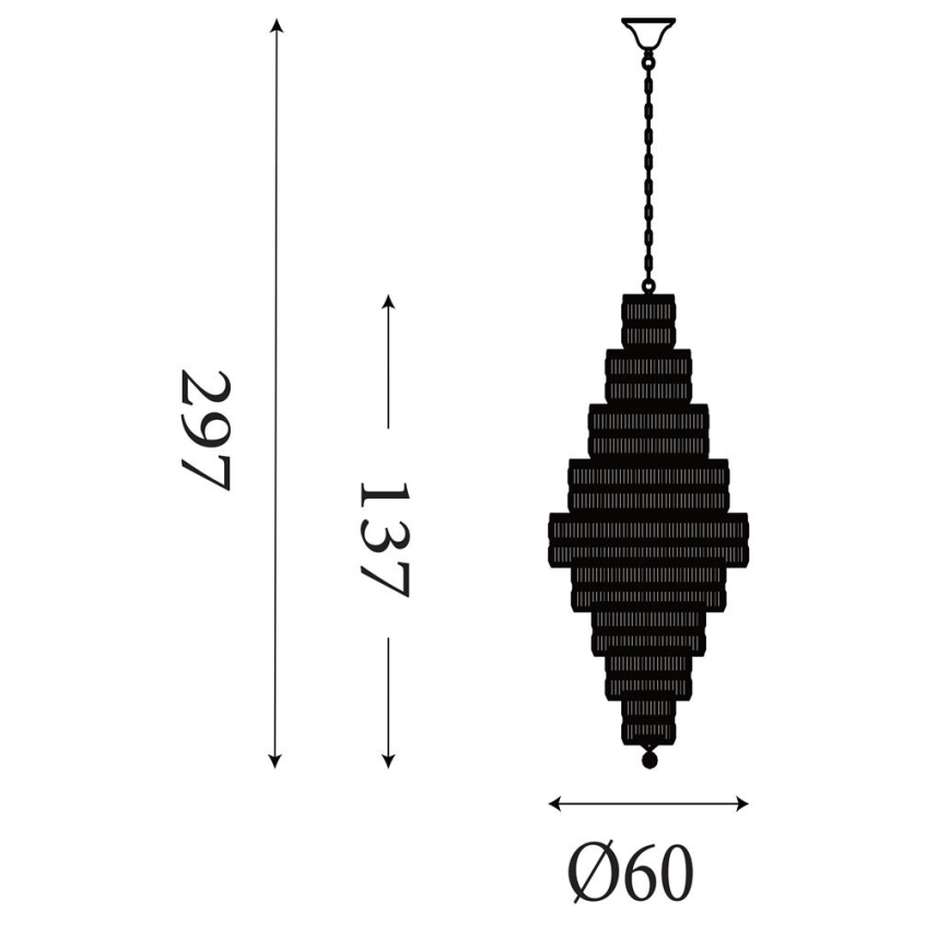 Searchlight - Lampadario a catena EMPIRE 13xE14/60W/230V