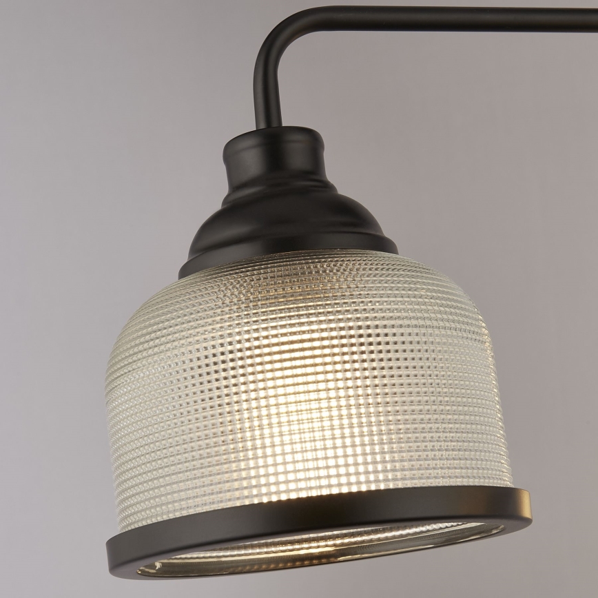 Searchlight - Lampadario a sospensione con catena BISTRO 3xE27/60W/230V nero