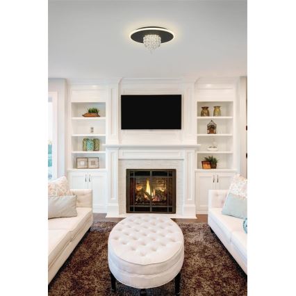 Searchlight - Lampada da soffitto LED dimmerabile DELUGE LED/20W/230V Ø 31,5 cm nero