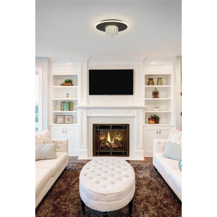 Searchlight - Lampada da soffitto LED dimmerabile DELUGE LED/20W/230V Ø 31,5 cm nero