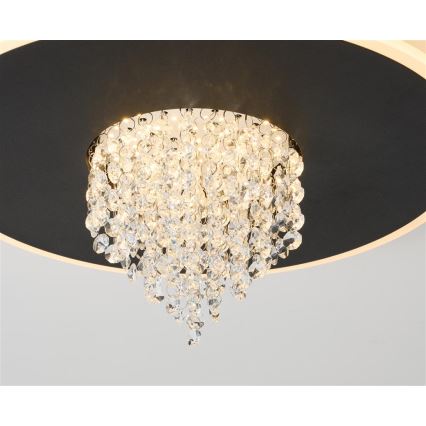 Searchlight - Lampada da soffitto LED dimmerabile DELUGE LED/20W/230V Ø 31,5 cm nero