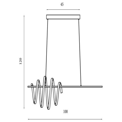 Searchlight - Lampada a sospensione dimmerabile a LED su cavo SWORD LED/40W/230V 3000K
