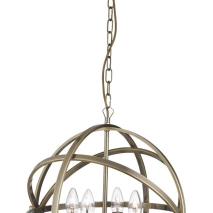 Searchlight - Lampadario a catena ORBIT 4xE14/60W/230V ottone
