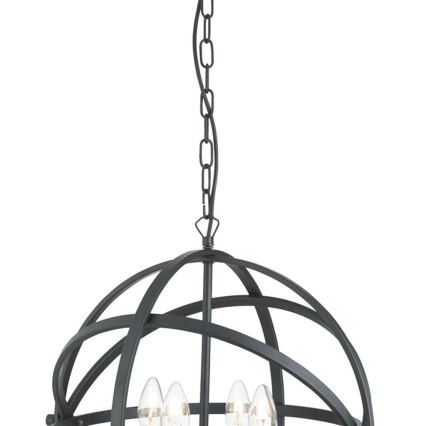 Searchlight - Lampadario a catena ORBIT 4xE14/60W/230V nero