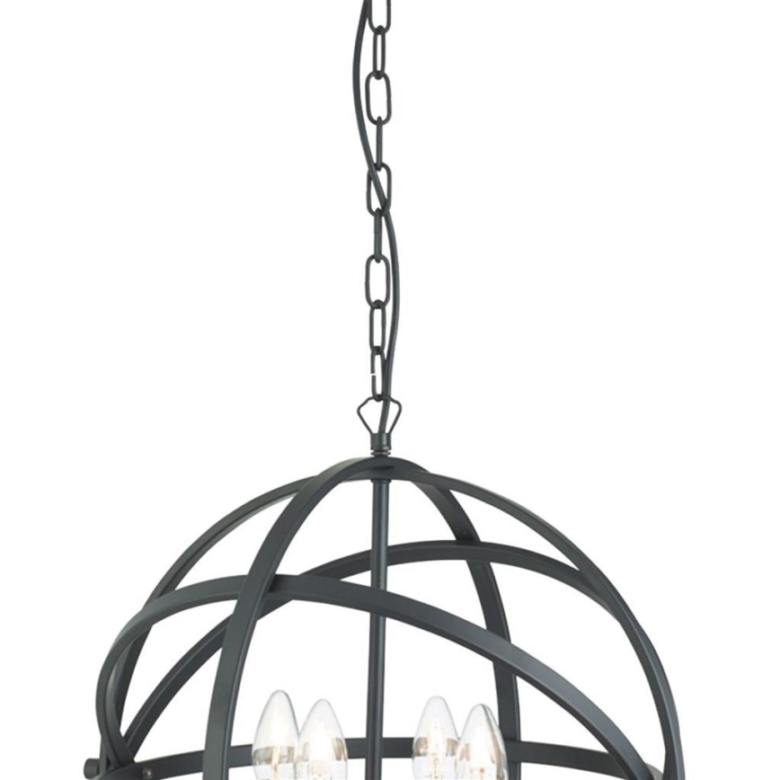 Searchlight - Lampadario a catena ORBIT 4xE14/60W/230V nero