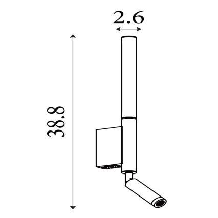 Searchlight - faretto LED ARCHITECT LED/7W/230V nero