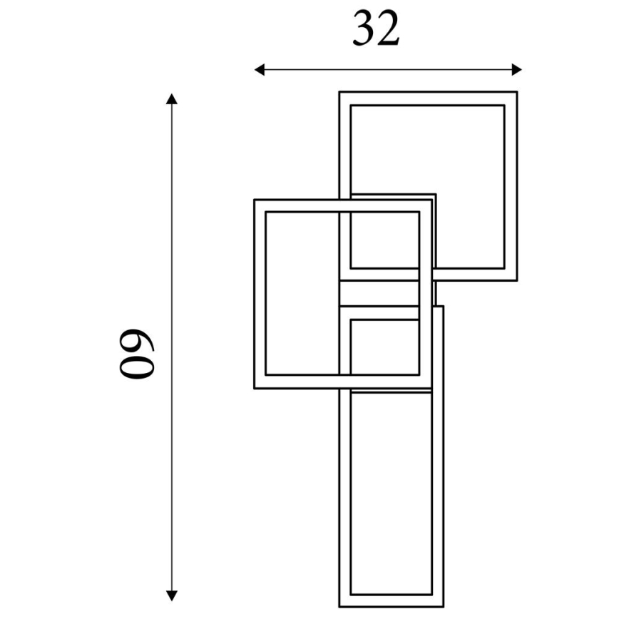 Searchlight - Plafoniera dimmerabile a LED WALL ART II LED/30W/230V 32x60 cm