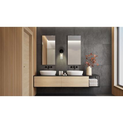 Searchlight - Applique da bagno IMPERIAL 1xG9/7W/230V IP44 nera