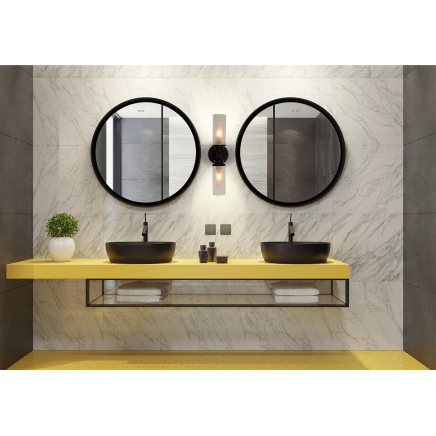 Searchlight - Applique da parete IMPERIAL 2xG9/33W/230V nera