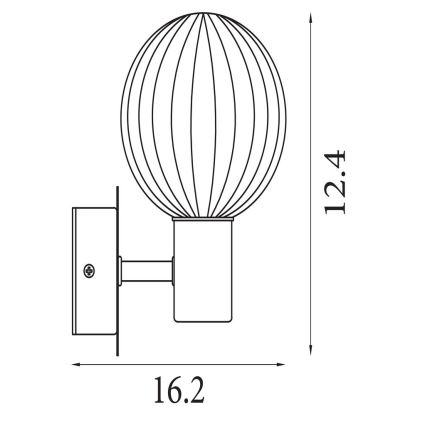 Searchlight - Applique da parete LUMINSPHERE 1xG9/7W/230V ottone