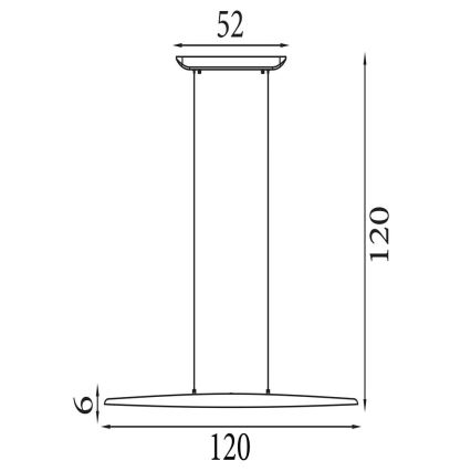 Searchlight - Lampadario a sospensione LED dimmerabile su cavo KENZIE LED/29W/230V 2700/3000/4000K