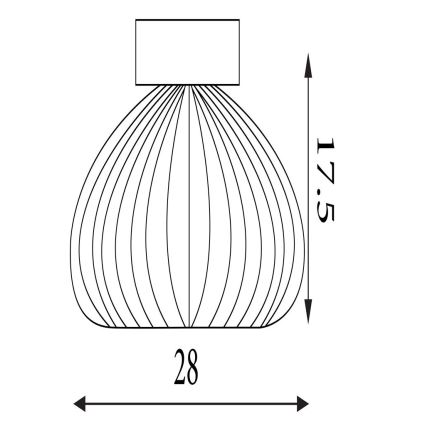 Searchlight - Plafoniera CELESTIAL 1xE27/60W/230V Ø 28 cm