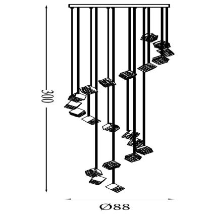 Searchlight - Plafoniera LED dimmerabile CUBOID LED/10,25W/230V 3000K