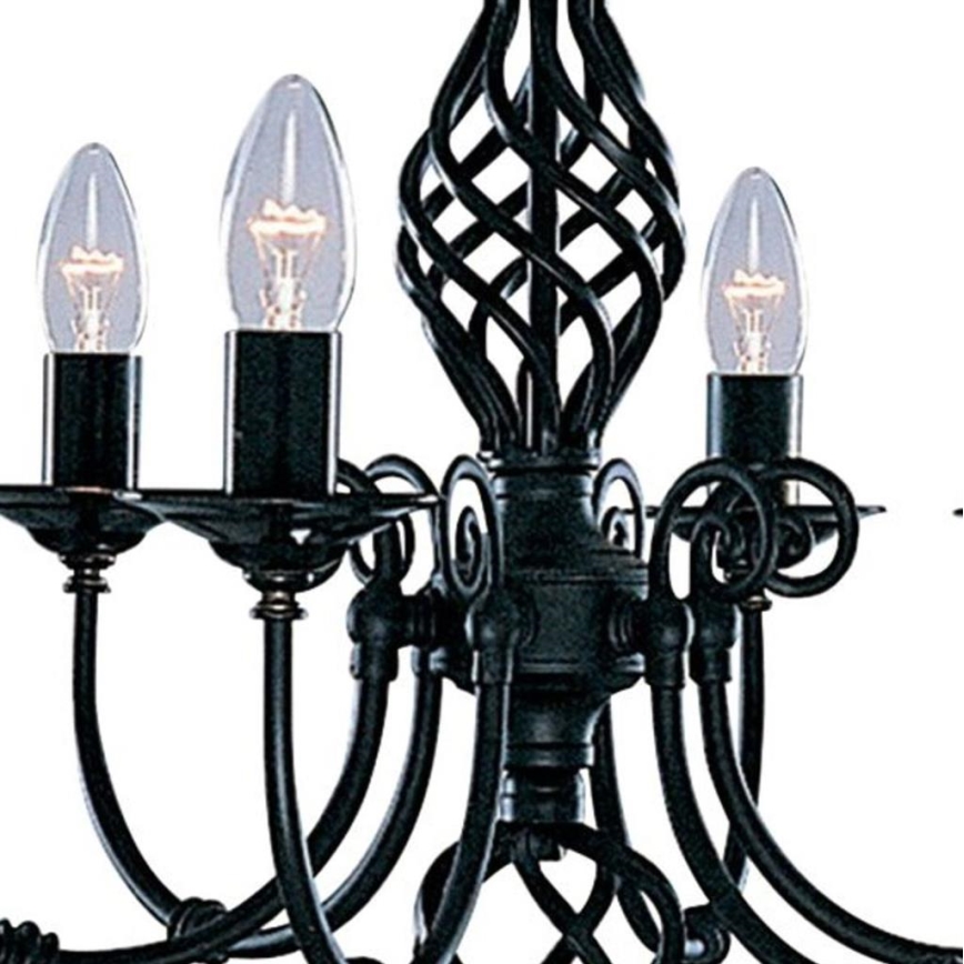 Searchlight - Lampadario a sospensione con catena ZANZIBAR 6xE14/60W/230V nero