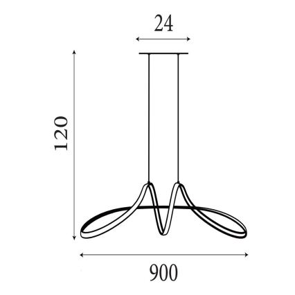 Searchlight - Lampadario LED dimmerabile a sospensione con cavo MAISIE LED/41W/230V
