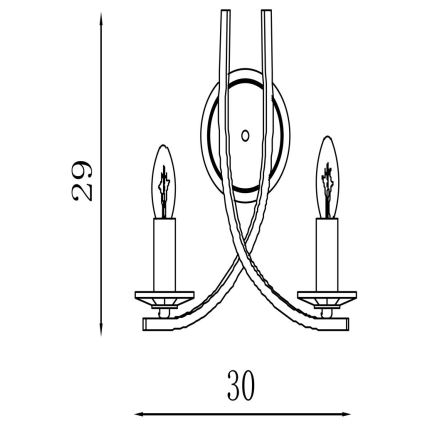 Searchlight - Applique ASCONA 2xE14/60W/230V