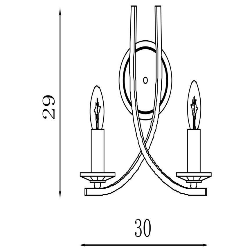 Searchlight - Applique ASCONA 2xE14/60W/230V