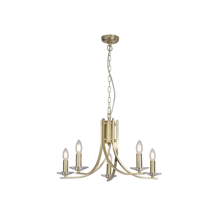 Searchlight - Lampadario a catena ASCONA 5xE14/60W/230V