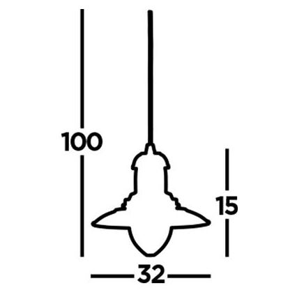 Searchlight - FISHERMAN lampada a sospensione con cavo 1xE27/60W/230V ottone
