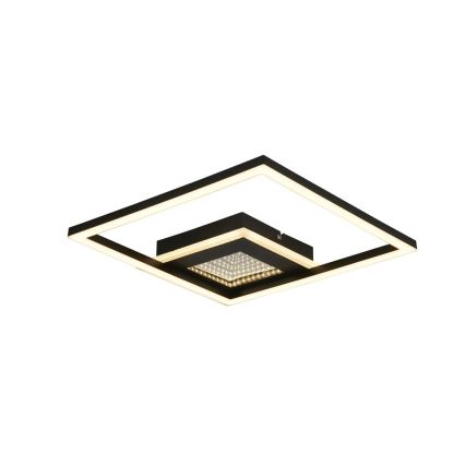 Searchlight - Plafoniera dimmerabile LED QUADRATE LED/24W/230V 36x36 cm nero