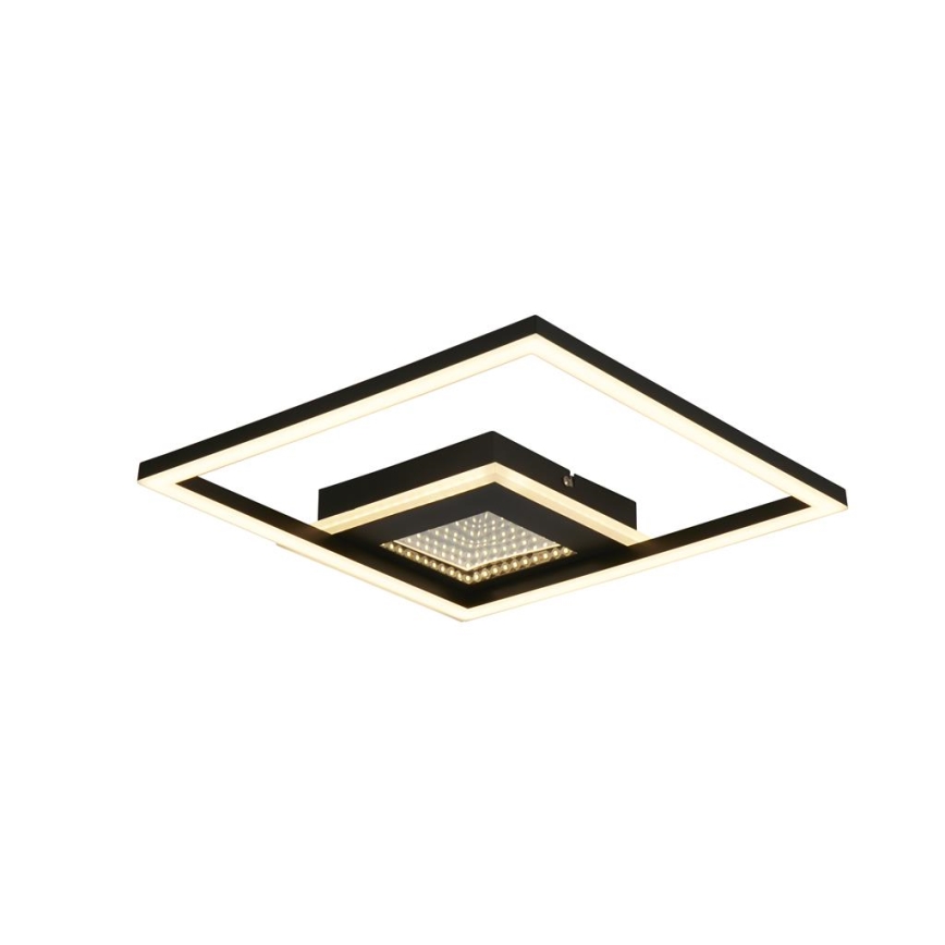 Searchlight - Plafoniera dimmerabile LED QUADRATE LED/24W/230V 36x36 cm nero