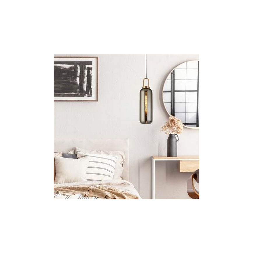 Searchlight - Lampadario a sospensione con filo PIPETTE 1xE27/60W/230V lesklá