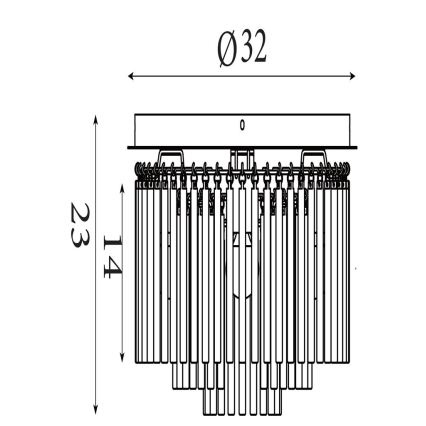 Searchlight - Plafoniera SWIZZLE 5xE14/60W/230V Ø 32 cm dorata
