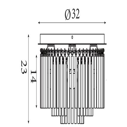 Searchlight - Plafoniera SWIZZLE 5xE14/60W/230V Ø 32 cm fumé