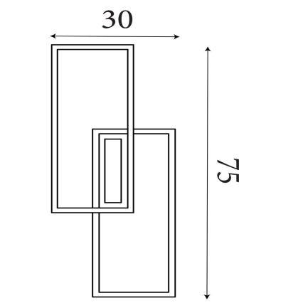 Searchlight - Plafoniera dimmerabile a LED OVALOID LED/40W/230V 3000K 30x75 cm