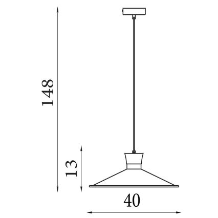 Searchlight - Lampadario a sospensione con cavo BALHAM 1xE27/60W/230V