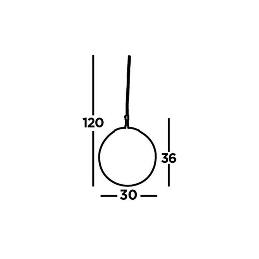 Searchlight - Lampadario a sospensione con filo ATOM 1xE27/60W/230V bianco/cromo lucido