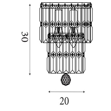 Searchlight - Applique da bagno EMPIRE 2xE14/7W/230V IP44