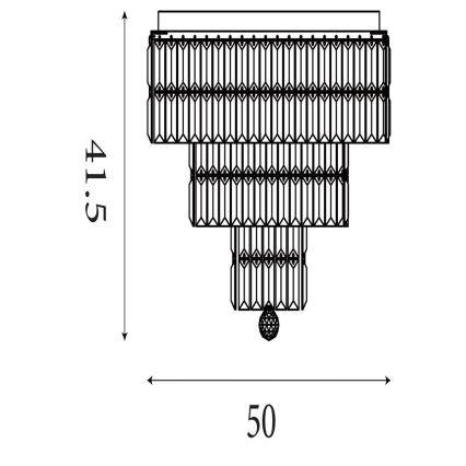 Searchlight - Plafoniera da soffitto per bagno EMPIRE 6xE14/60W/230V IP44