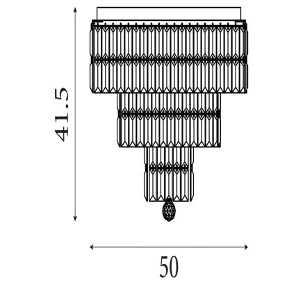 Searchlight - Plafoniera da soffitto per bagno EMPIRE 6xE14/60W/230V IP44