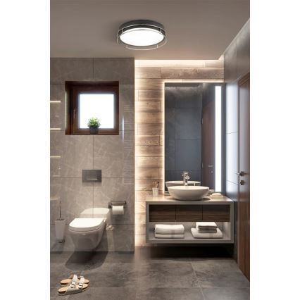 Searchlight - Plafoniera da bagno PHEONIX 2xE14/60W/230V diametro 30 cm IP44