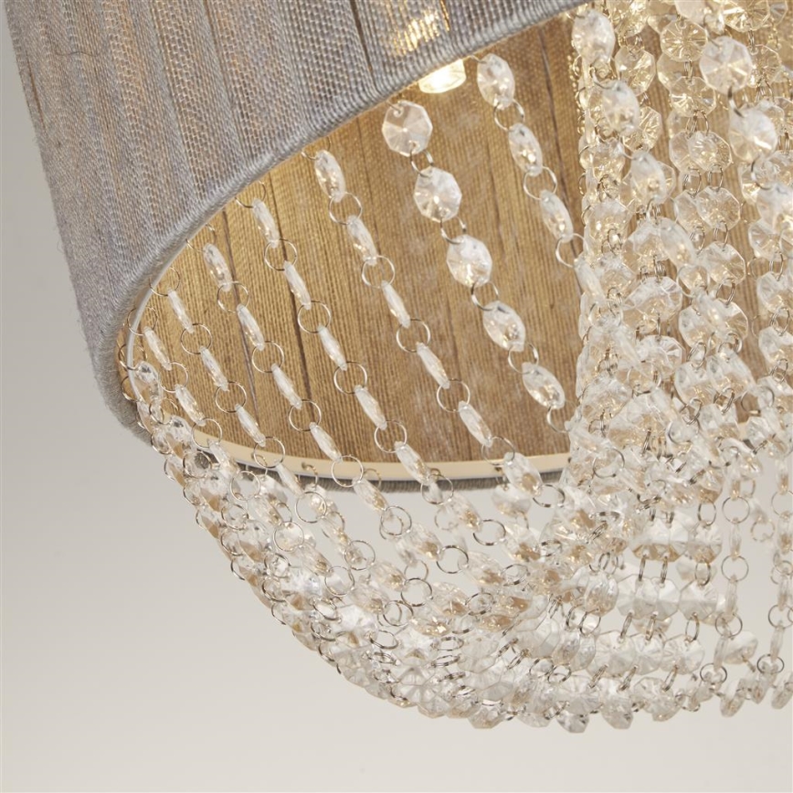 Searchlight - Plafoniera BELLANO 5xG9/7W/230V Ø 50 cm grigia