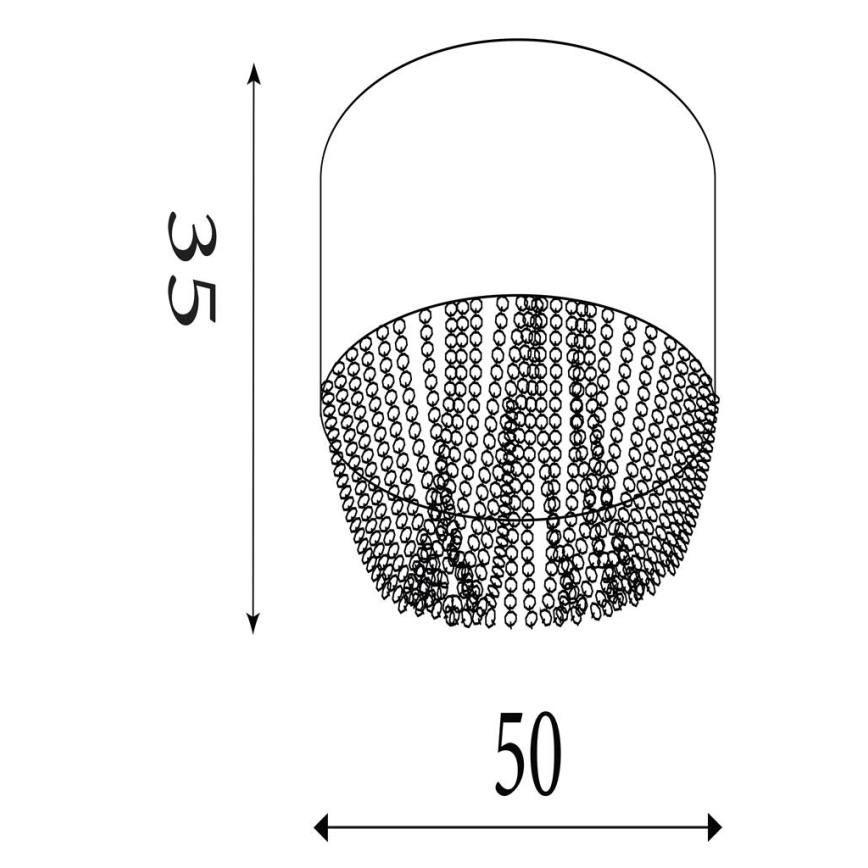 Searchlight - Plafoniera BELLANO 5xG9/7W/230V Ø 50 cm grigia