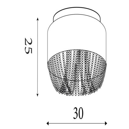Searchlight - Plafoniera BELLANO 3xG9/7W/230V diam. 30 cm bianco